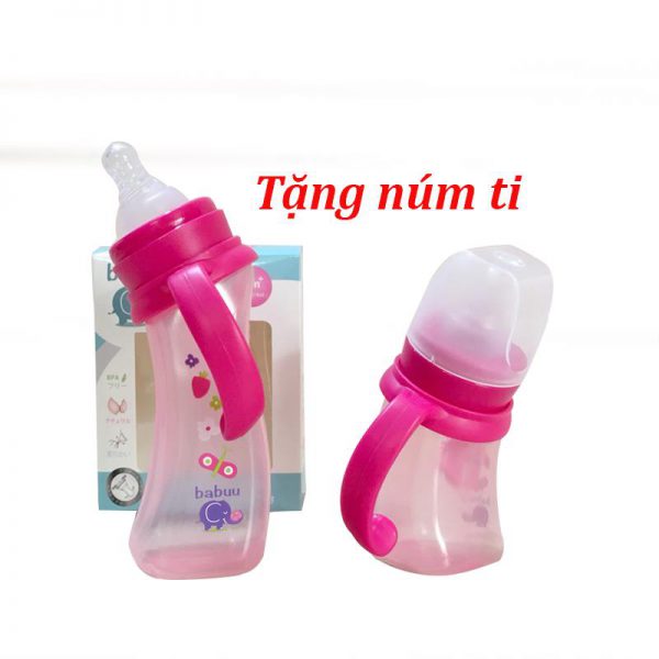 Bình sữa PPSU tay cầm cổ nghiêng Babuu 90ml( mẫu cũ) - tongkhothienan.com