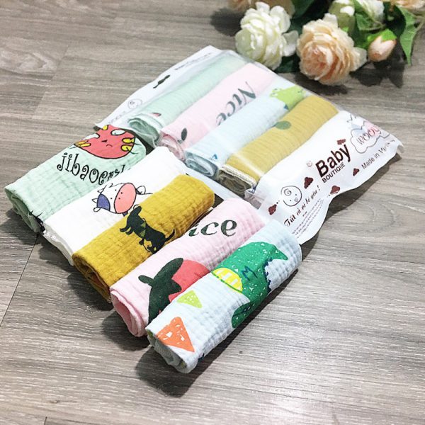 Bán buôn Túi 5 khăn sữa cho bé sợi tre Wooji giá sỉ - tongkhothienan.com