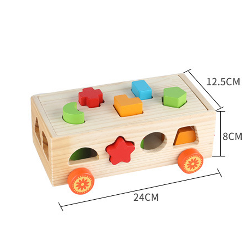 Xe thả gỗ hình học đồ chơi cho bé - tongkhothienan.com