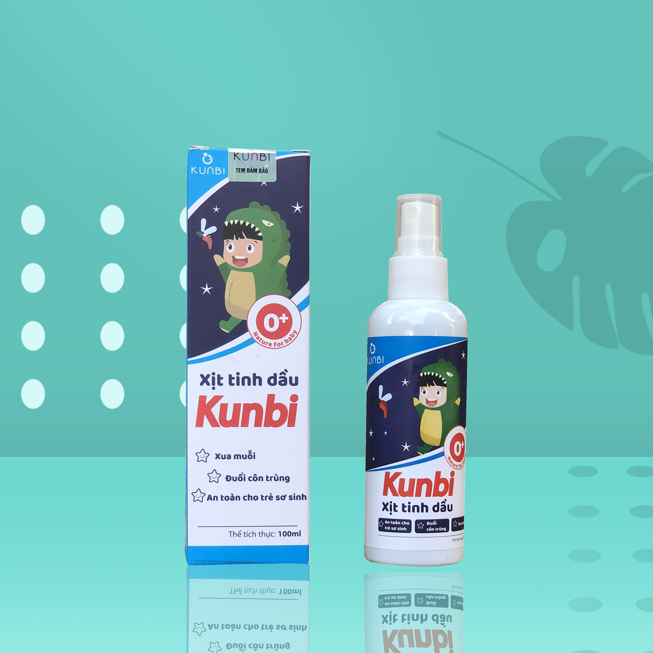 Xịt tinh dầu đuổi muỗi và côn trùng Kunbi - tongkhothienan.com