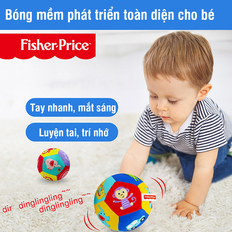 Bán buôn Bóng vải lục lạc cho bé Fisher Price giá sỉ - tongkhothienan.com