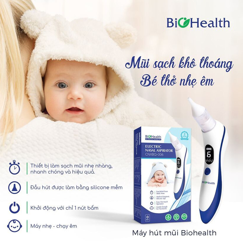 Máy hút mũi cho bé Bio Health ( SLL ib zalo) - tongkhothienan.com