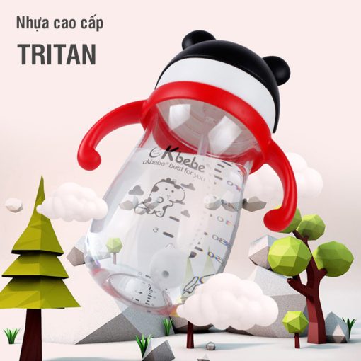 Bình tập uống nước chống sặc có tay cầm CkBebe nhựa Tritan 240ml ( SLL ib zalo)-55228