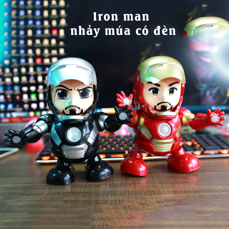Đồ chơi Iron man nhảy múa có đèn - tongkhothienan.com