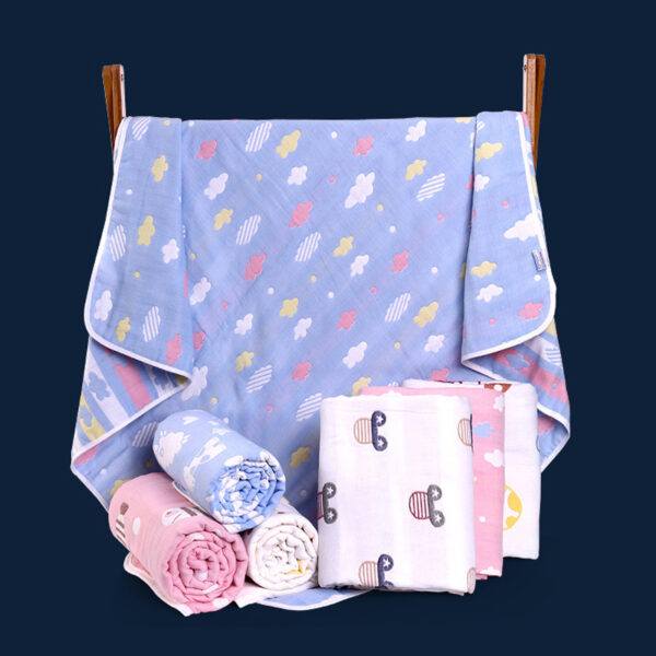 Khăn tắm cho bé 6 lớp cotton tre Pukid 90x100cm ( SLL ib zalo) - tongkhothienan.com