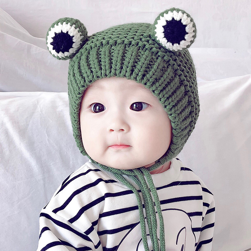 Mũ len trẻ em hình ếch Hàn Quốc - tongkhothienan.com