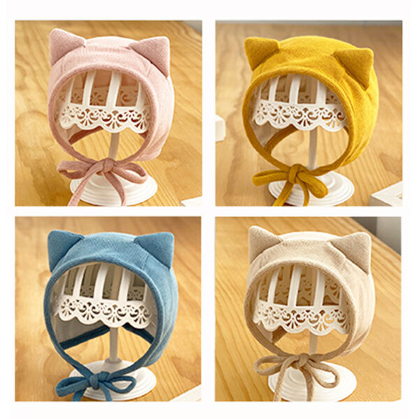 Mũ nỉ nhung tai mèo xinh xắn cho bé ( SLL ib zalo) - tongkhothienan.com