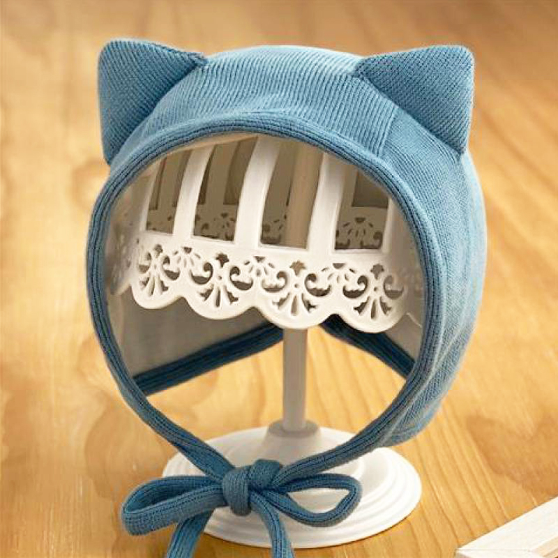 Mũ nỉ nhung tai mèo xinh xắn cho bé - tongkhothienan.com