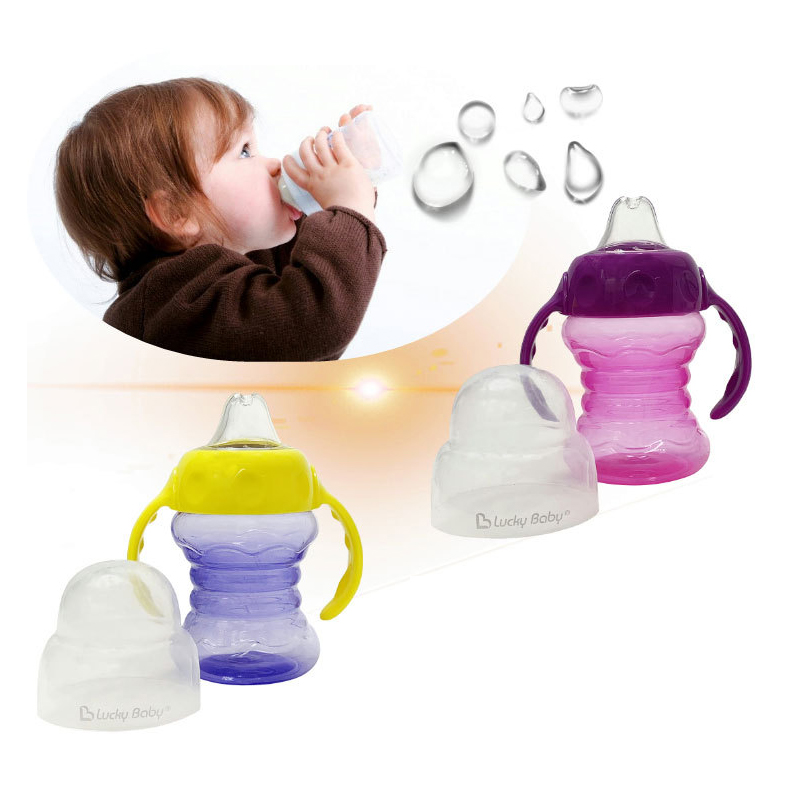 Bình uống nước chống sặc Lucky Baby có tay cầm - tongkhothienan.com