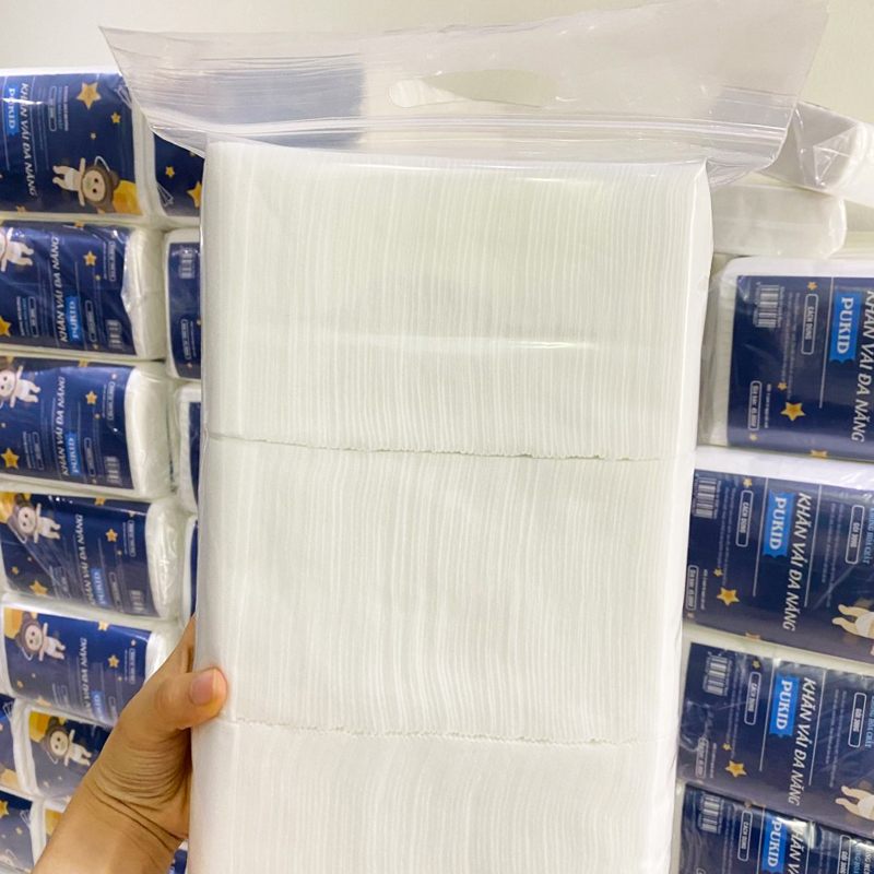 Khăn vải khô đa năng Pukid 300g( hàng đủ cân) - tongkhothienan.com