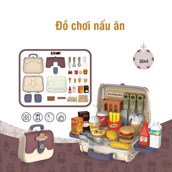 Bộ đồ chơi nấu ăn nhà bếp vali nấu ăn cho bé ( SLL ib zalo) - tongkhothienan.com