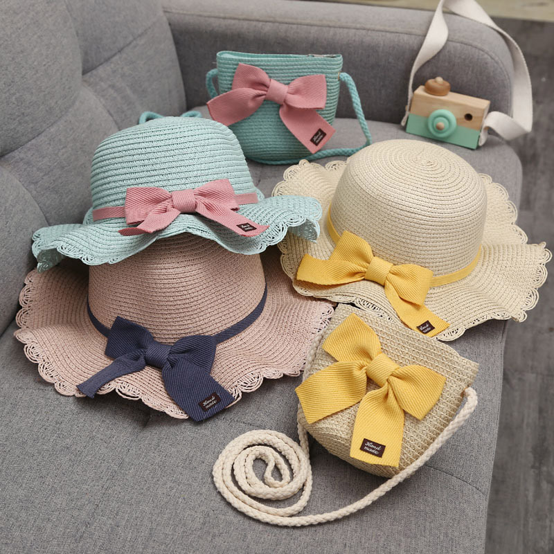 Set mũ rơm kèm túi thời trang cho bé gái ( SLL ib zalo) - tongkhothienan.com