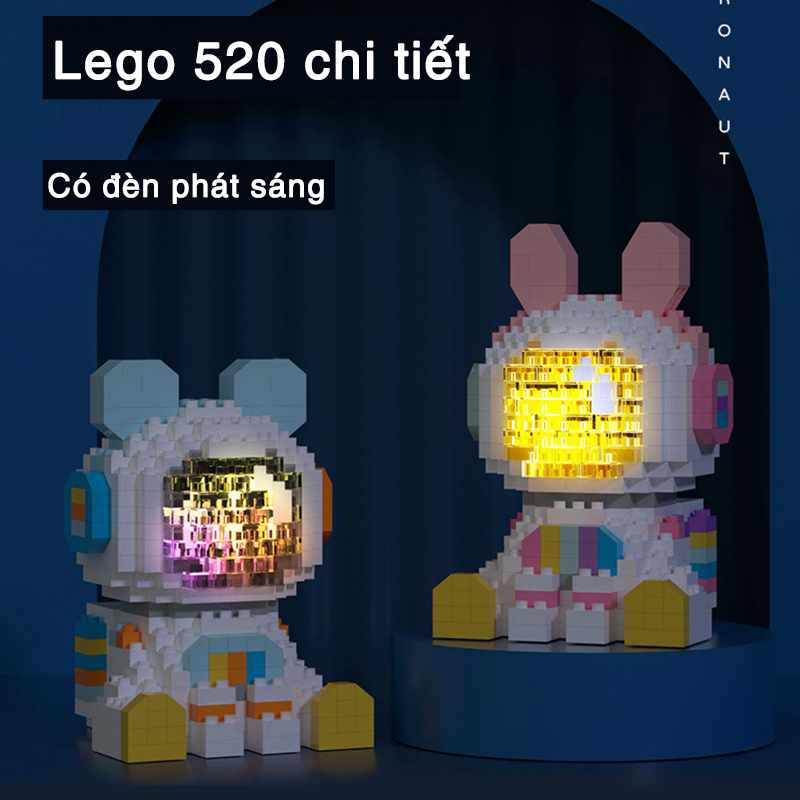 Bộ đồ chơi lego lắp ghép mô hình phi hành gia có đèn - tongkhothienan.com