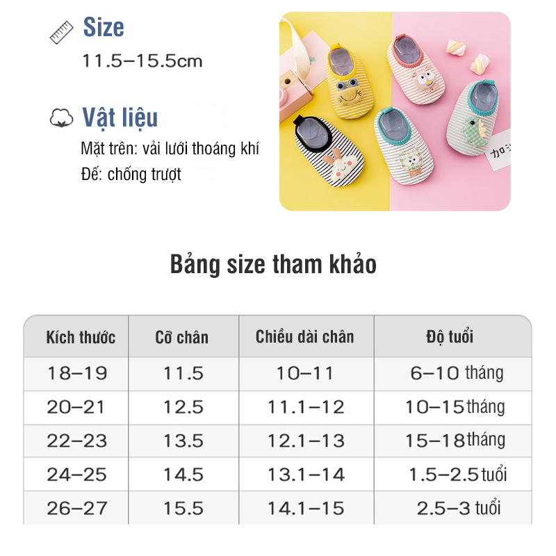 Giày tập đi cho bé hình thú( 6 tháng- 2,5 tuổi) - tongkhothienan.com