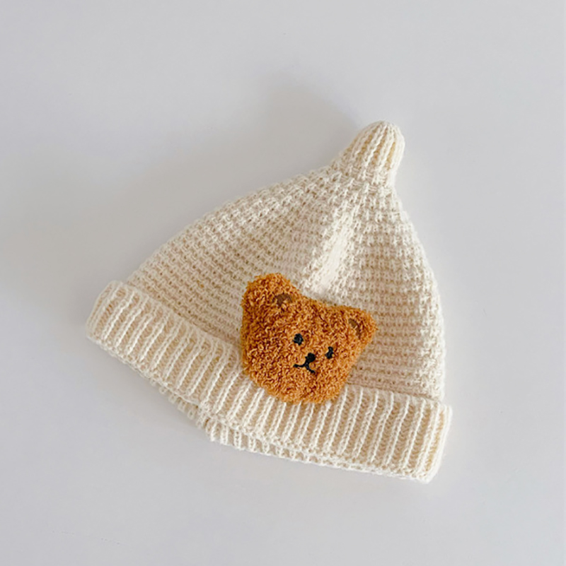 Mũ len cho bé hình gấu - tongkhothienan.com