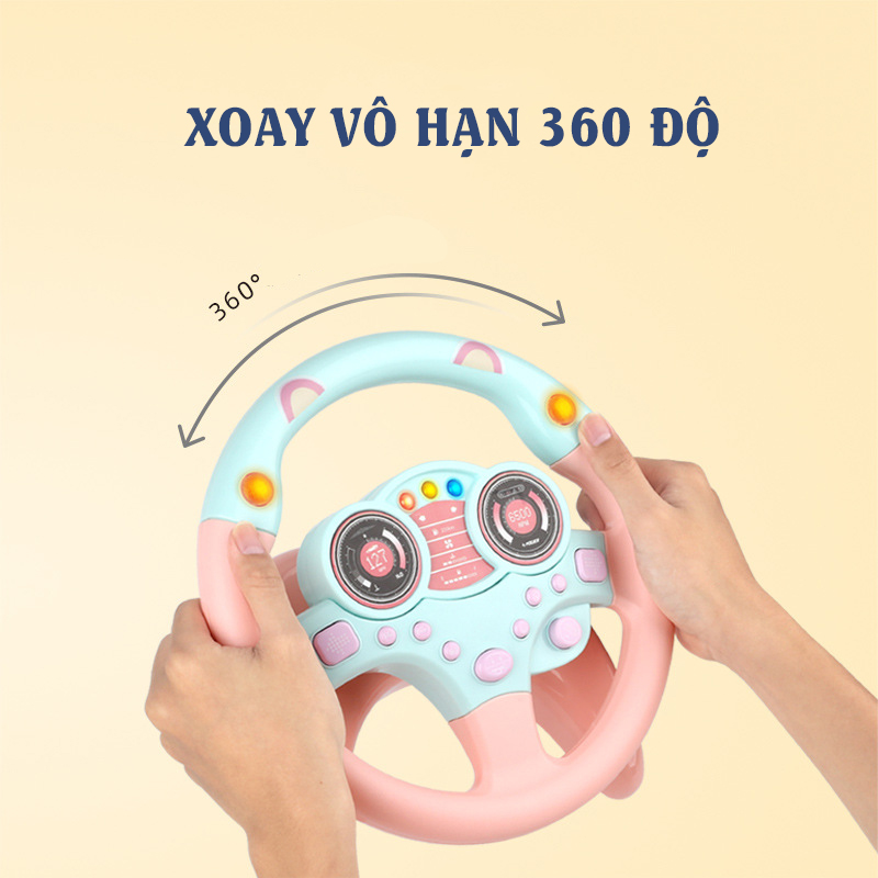 Đồ chơi vô lăng phát nhạc có đèn cho bé - tongkhothienan.com