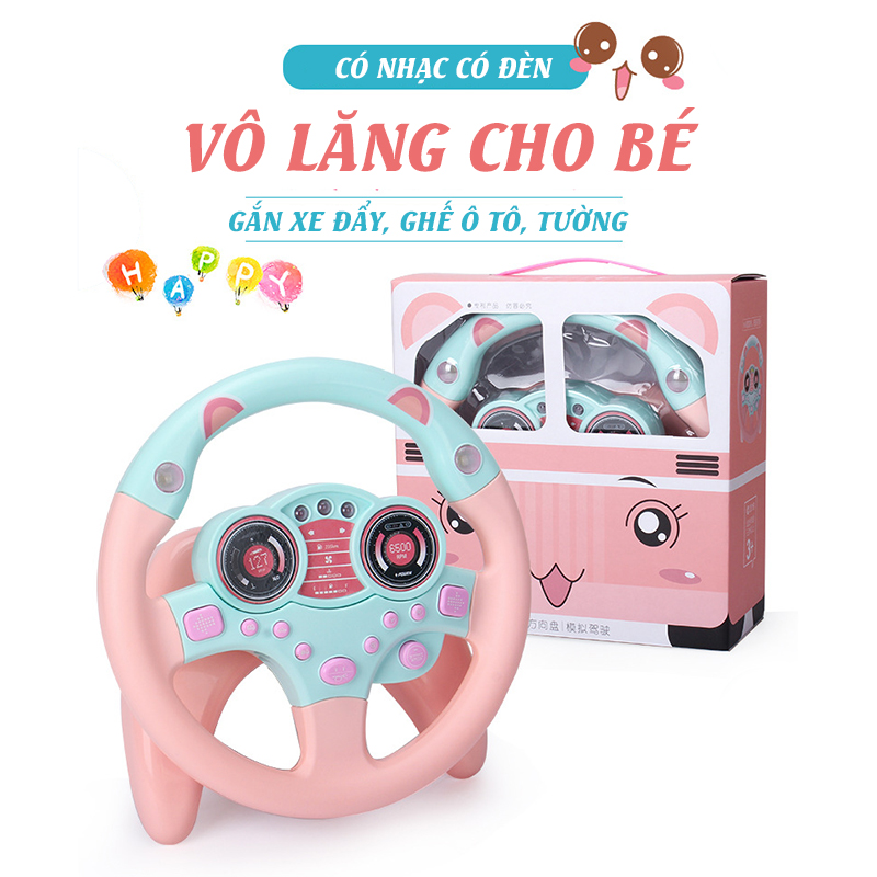 Đồ chơi vô lăng phát nhạc có đèn cho bé - tongkhothienan.com