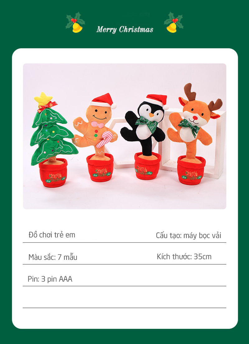 Xương rồng nhảy múa mẫu noel - tongkhothienan.com