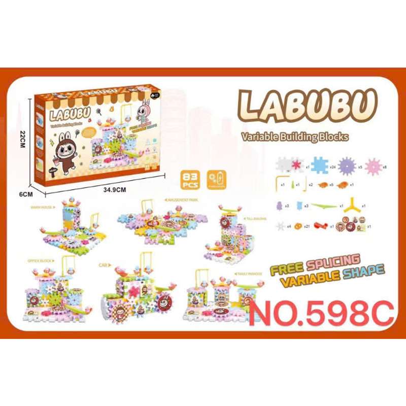 Lắp ghép bánh răng Labubu M002 thùng 48 bộ