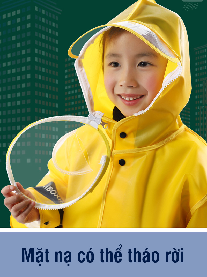 Áo mưa trẻ em cho bé cao 105-155cm - tongkhothienan.com