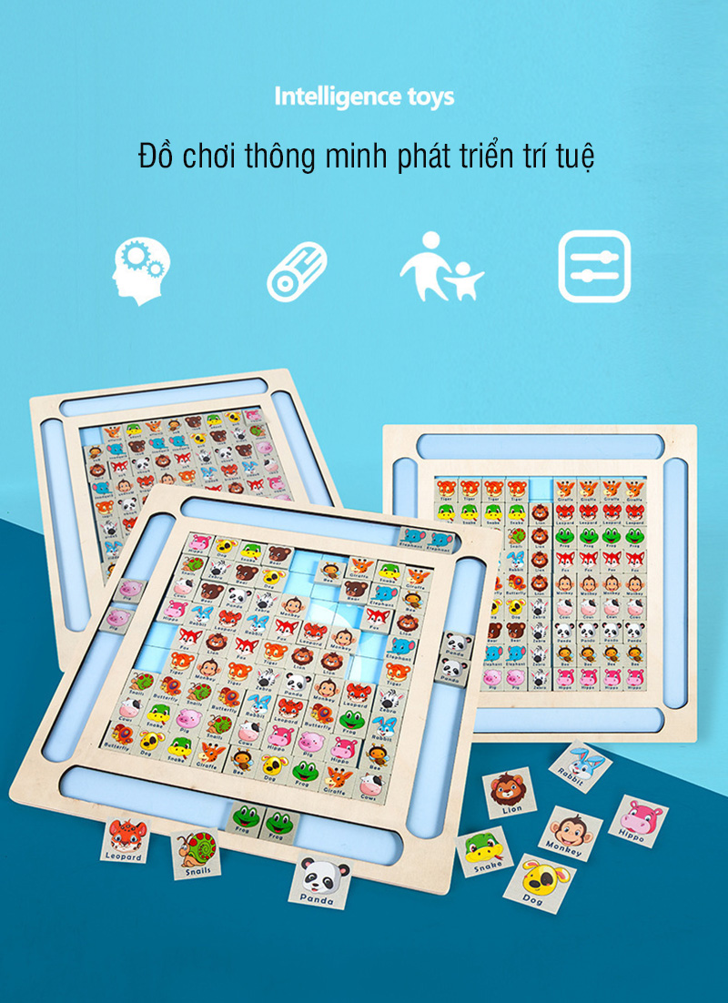 Đồ chơi trẻ em gỗ tìm hình giống nhau bảng gỗ Pikachu - tongkhothienan.com
