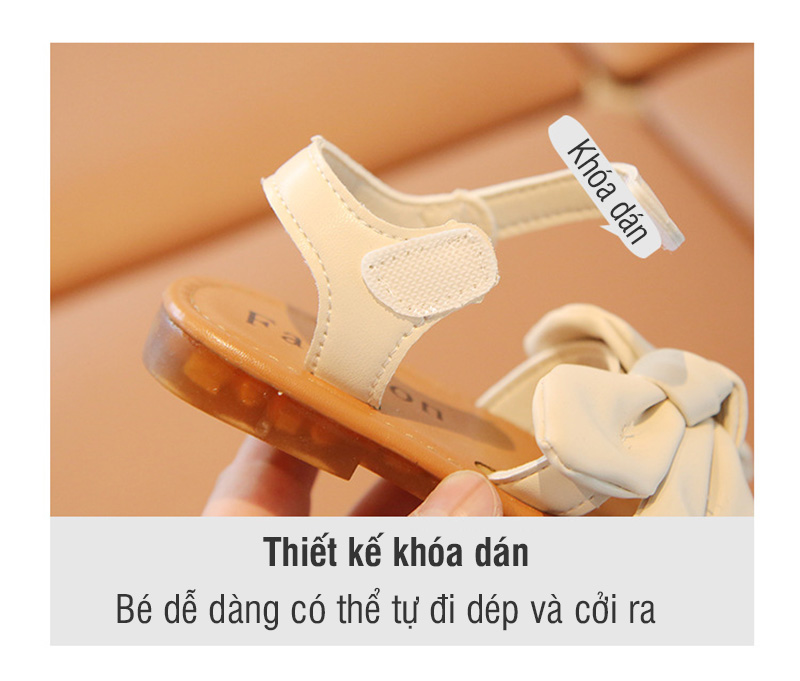 Dép sandal cho bé nơ hở mũi size 26-30 MS 5785 - tongkhothienan.com
