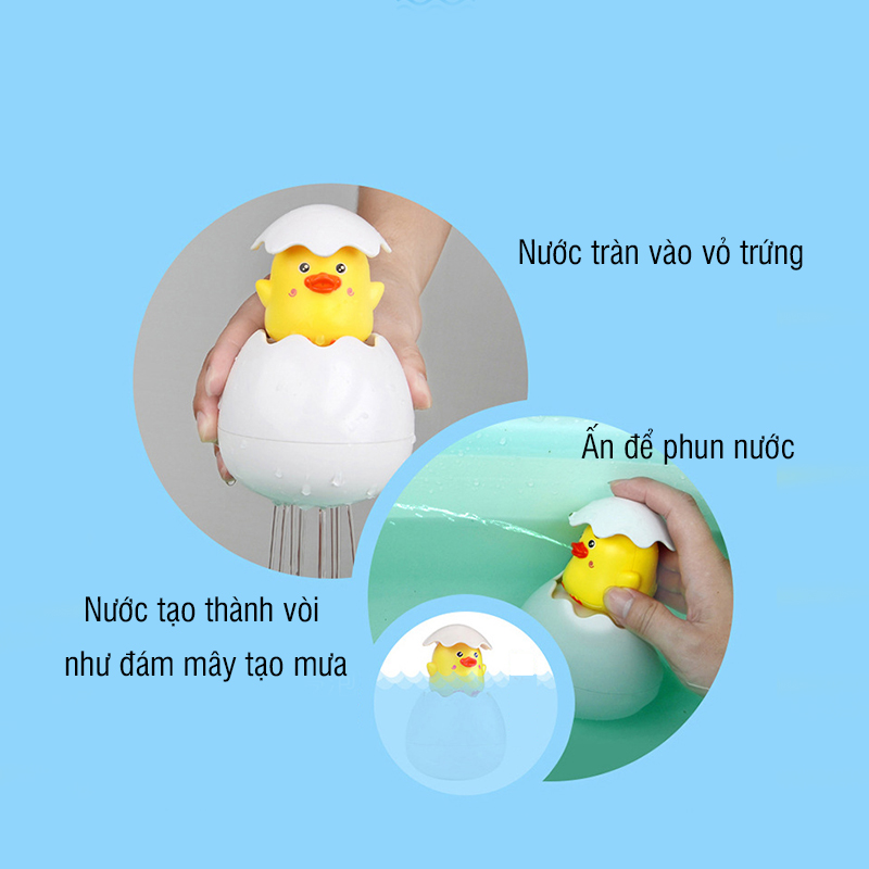 Đồ chơi nhà tắm trứng tự nở phun nước - tongkhothienan.com