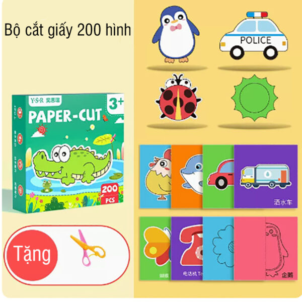 Bán buôn sỉ đồ chơi cắt giấy 200 chủ đề cho trẻ em từ 2 tuổi - tongkhothienan.com