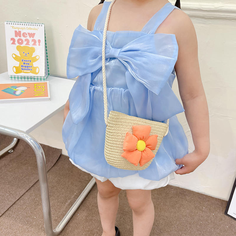 Túi xách cho bé gái thời trang trẻ em bằng rơm - tongkhothienan.com