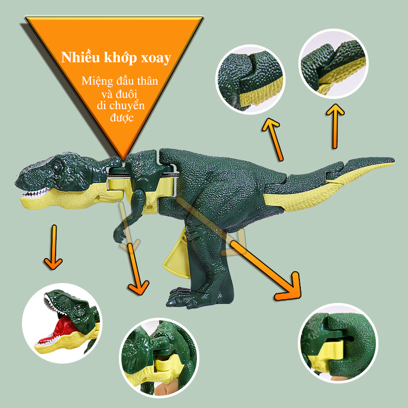 Bán buôn sỉ đồ chơi trẻ em khủng long lắc đầu có âm thanh và phát sáng - tongkhothienan.com
