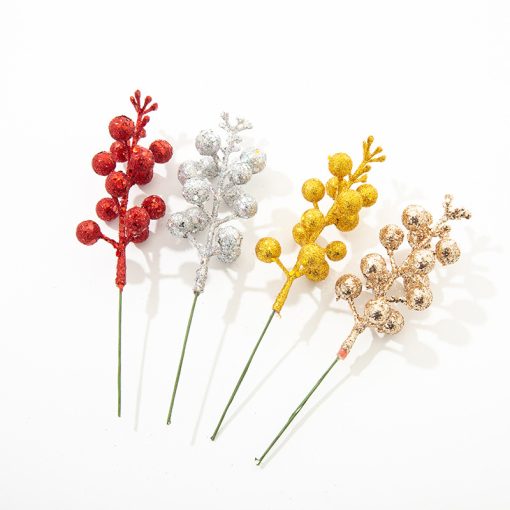 Bán buôn sỉ cành sung nhũ trang trí giỏ quà tết size to 12cm- 55822