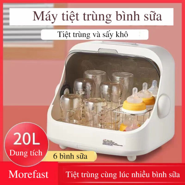 Máy tiệt trùng và sấy khô bình sữa UV dung tích lớn( 6 bình 1 lúc) - tongkhothienan.com