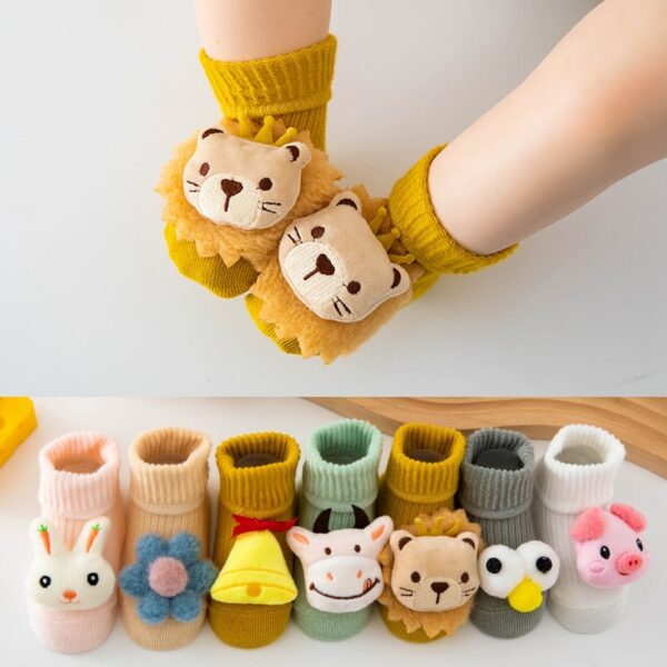 Sỉ phụ kiện trẻ em tất cao cổ hình thú 3D( SLL ib zalo) - tongkhothienan.com