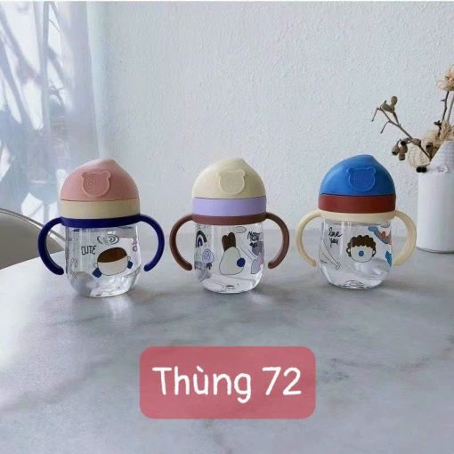 Bình nước có tay cầm mặt gấu XMB015 thùng 72 bình