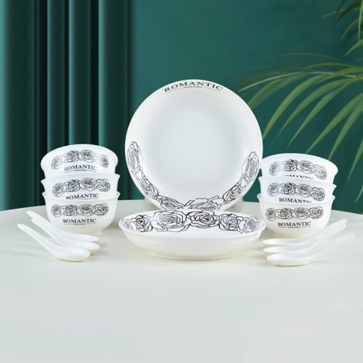Set bát hoa hồng 14 chi tiết TMG018 thùng 16 set