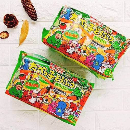 Bánh ăn dặm Ginbis hình động vật hoang dã vị rau củ 100g AD1755 thùng 12 gói