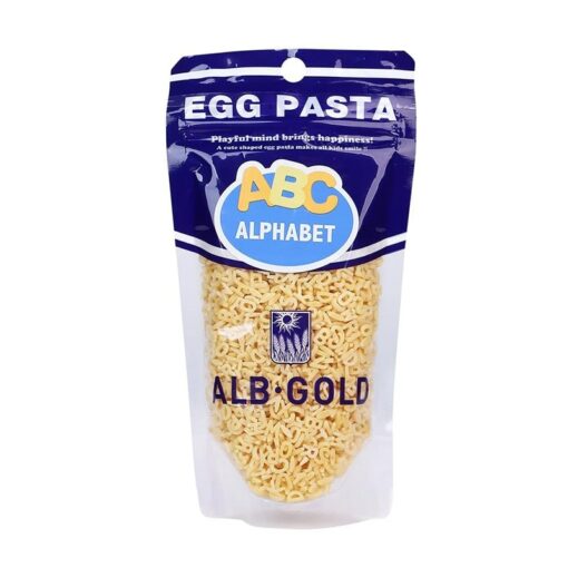 Mì Nui trứng Egg Pasta hình chữ cái 90g AD0309 thùng 12 gói