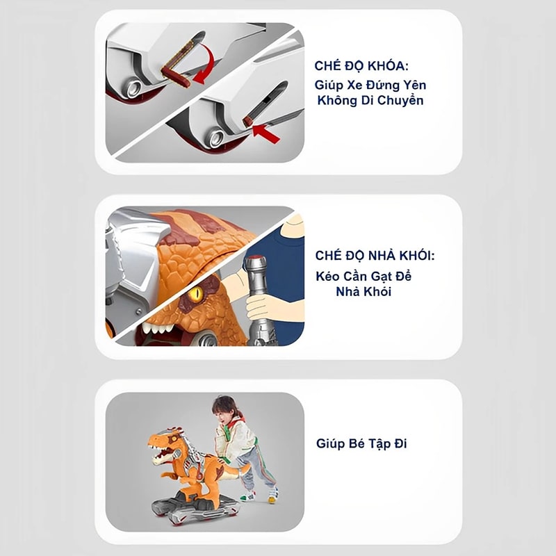 Xe chòi chân khủng long HD044 Xe chòi chân khủng long HD044