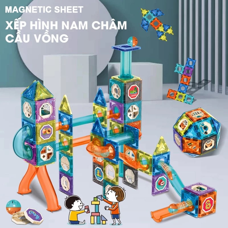 Xếp hình nam châm Megnetic 73 chi tiết HD010