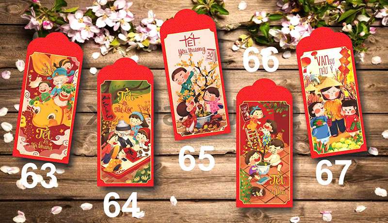 Lì xì truyền thống tết LX005 thùng 10k chiếc Lì xì truyền thống tết LX005 thùng 10k chiếc