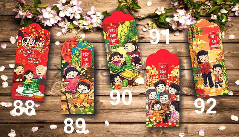 Lì xì truyền thống tết LX005 thùng 10k chiếc Lì xì truyền thống tết LX005 thùng 10k chiếc