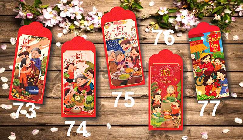 Lì xì truyền thống tết LX005 thùng 10k chiếc