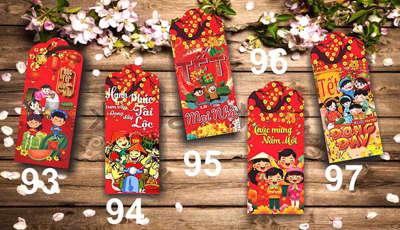 Lì xì truyền thống tết LX005 thùng 10k chiếc Lì xì truyền thống tết LX005 thùng 10k chiếc