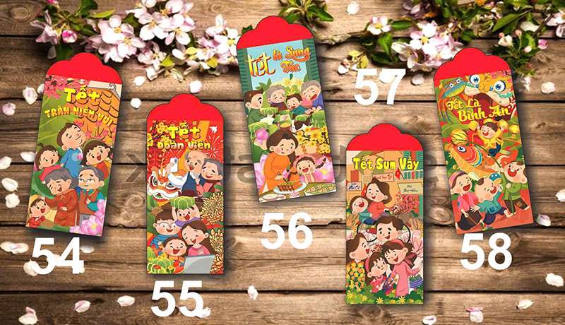 Lì xì truyền thống tết LX005 thùng 10k chiếc Lì xì truyền thống tết LX005 thùng 10k chiếc