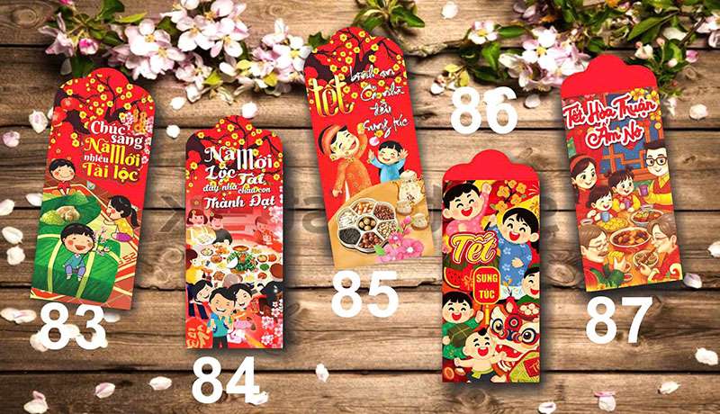 Lì xì truyền thống tết LX005 thùng 10k chiếc Lì xì truyền thống tết LX005 thùng 10k chiếc