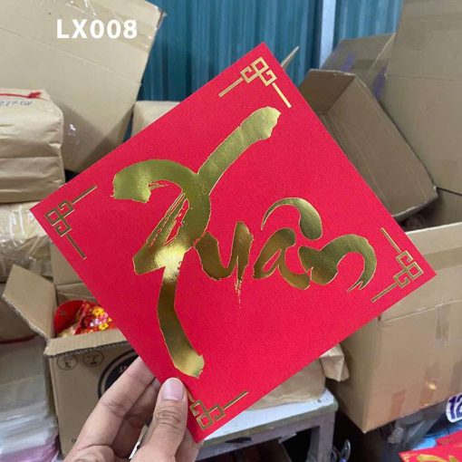 Chữ thư pháp xuân nhũ LX008 thùng 1000 tờ