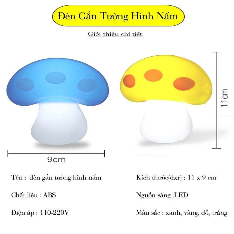 Đèn ngủ hình nấm TMG076