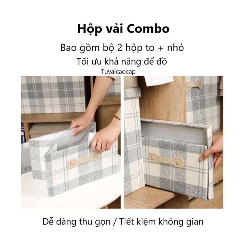 Set 2 hộp đựng quần áo nó nắp TMG092 thùng 50 set