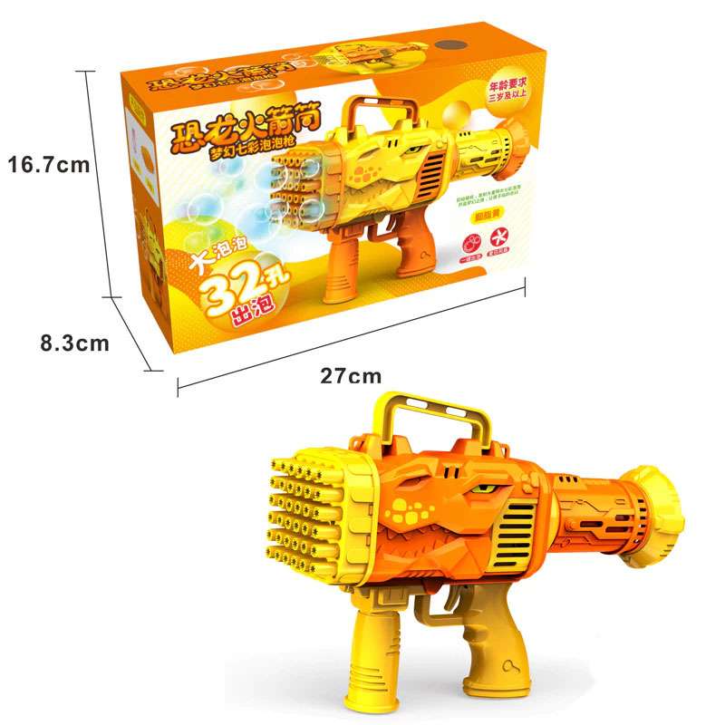 Súng bắn bong bóng khủng long 32 nòng HD149