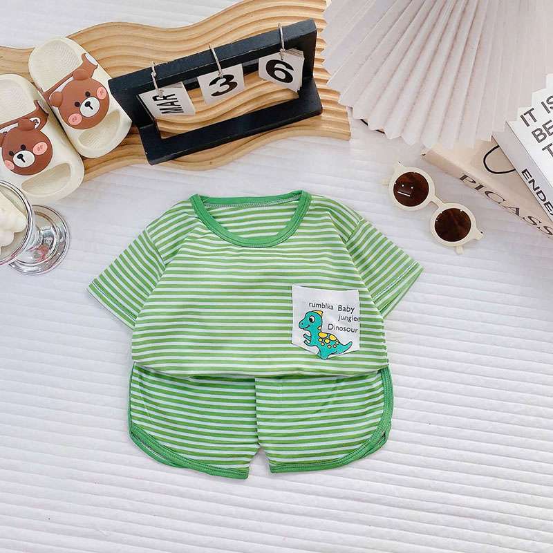 Bộ thun lạnh kẻ QA002 lố 2 bộ đủ size